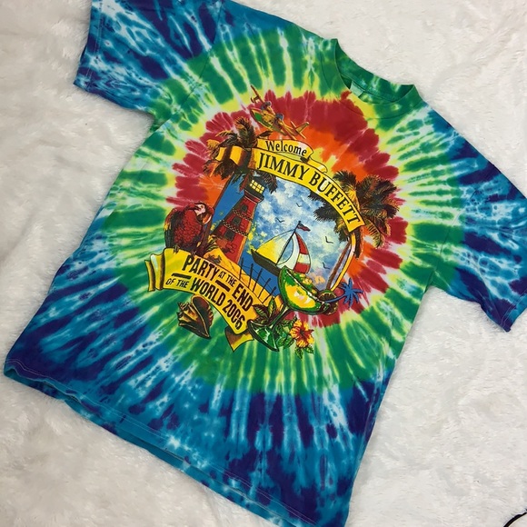 Jimmy Buffett Tops - Vintage Jimmy Buffett Tie Dye Tee Size XL